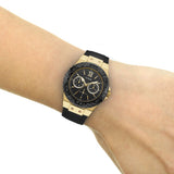 Shop Guess Black Dial Black Rubber Strap Watch For Women - W1053L7 in USA