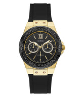 Shop Guess Black Dial Black Rubber Strap Watch For Women - W1053L7 in USA
