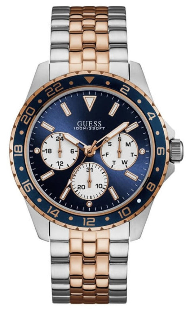 Shop Guess Odyssey Blue Dial Two Tone Steel Strap Watch For Men - W1107G3 in USA