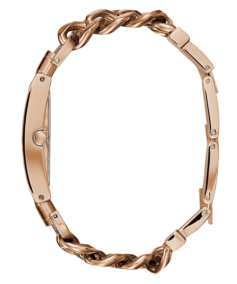 Shop Guess Vanity Rose Gold Dial Rose Gold Steel Strap Watch for Women - W1029L3 in USA