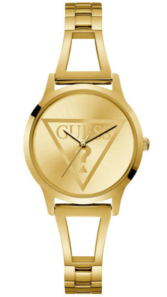 Guess Lola Quartz Gold Dial Gold Steel Strap Watch For Women - W1145L3 Buy Now By Guess