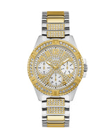 Guess Frontier Chronograph Crystals Gold Dial Two Tone Steel Strap Watch For Women - W1156L5 Buy Now By Guess