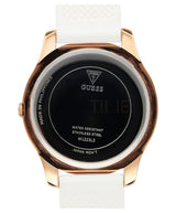 Guess Crush Crystals Gold Dial White Rubber Strap Watch for Women - W1223L3 Buy Now By Guess