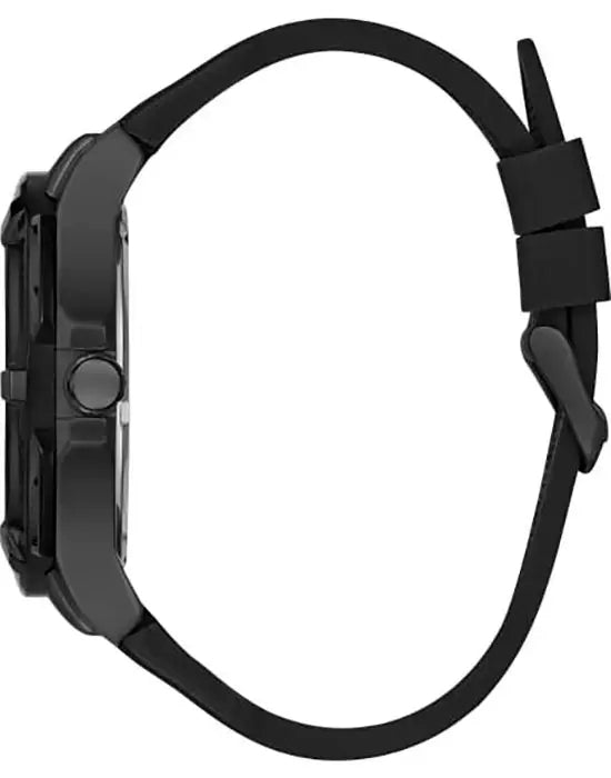 Guess Genesis Quartz Black Dial Black Silicone Strap Watch For Men - W1254G2 Buy Now By Guess
