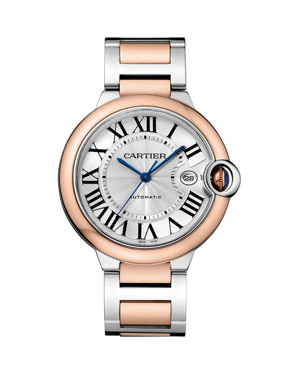 Cartier Ballon Bleu De Cartier Silver Dial Two Tone Steel Strap Watch for Women - W2BB0033