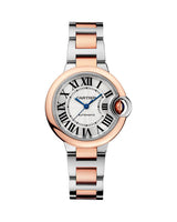 Cartier Ballon Bleu De Cartier Silver Dial Two Tone Steel Strap Watch for Men - W2BB0034