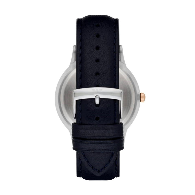 Emporio Armani Renato Analog Blue Dial Blue Leather Strap Watch For Men - AR11188 Buy Now By Emporio Armani