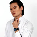 Maserati Traguardo Chronograph Blue Dial Black Silicone Strap Watch For Men - R8871612044