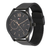 Shop Tommy Hilfiger Damon Quartz Black Dial Black Mesh Bracelet Watch for Men - 1791420 in USA