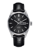 Tag Heuer Carrera Automatic 41mm Black Dial Black Leather Strap Watch for Men - WAR201A.FC6266 Buy Now By Tag Heuer