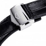 Tag Heuer Carrera Automatic Black Dial Black Leather Strap Watch for Men - WAR201A.FC6266