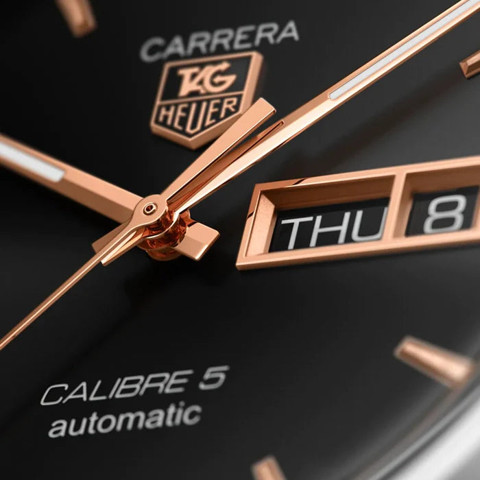 Tag Heuer Carrera Automatic Black Dial Brown Leather Strap Watch for Men - WAR201C.FC6291 Buy Now By Tag Heuer