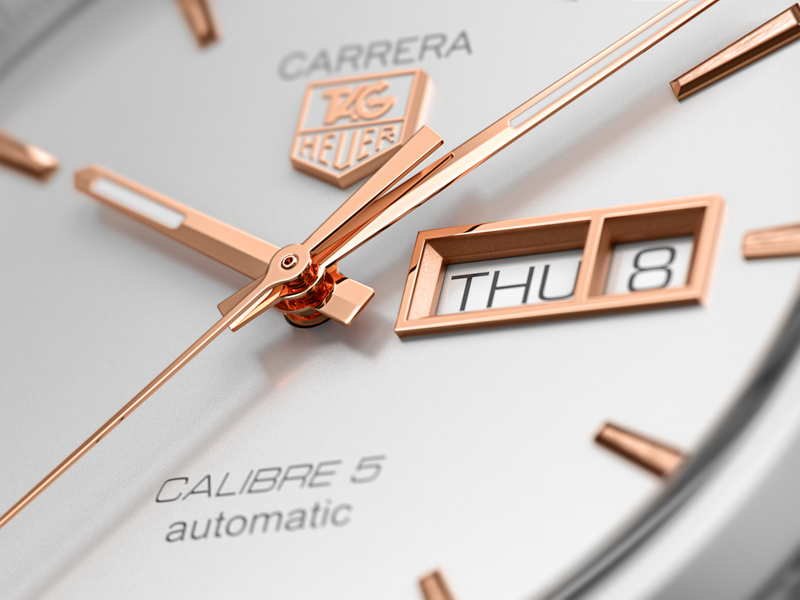 Tag Heuer Carrera Calibre 5 Automatic White Dial Brown Leather Strap Watch for Men - WAR201D.FC6291 Buy Now By Tag Heuer