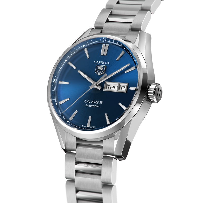 Shop Tag Heuer Carrera Automatic Blue Dial Silver Steel Strap Watch for Men - WAR201E.BA0723 in USA