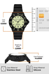 Emporio Armani Sea Explorer Automatic Yellow Dial Black Silicone Strap Watch For Men - AR60085 Buy Now By Emporio Armani