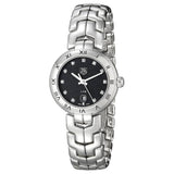 Shop Tag Heuer Link Quartz Diamonds Black Dial Silver Steel Strap Watch for Women - WAT1410.BA0954 in USA