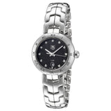 Shop Tag Heuer Link Quartz Diamonds Black Dial Silver Steel Strap Watch for Women - WAT1410.BA0954 in USA
