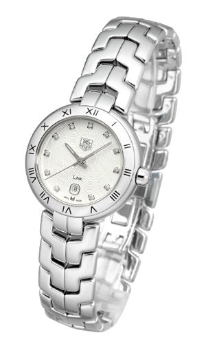 Shop Tag Heuer Link Diamonds Mother of Pearl Dial Silver Steel Strap Watch for Women - WAT1411.BA0954 in USA