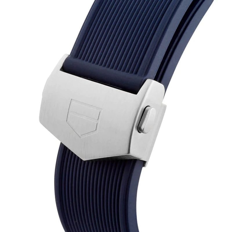 Tag Heuer Aquaracer Quartz Blue Dial Blue Rubber Strap Watch for Men - WAY101C.FT6153 Buy Now By Tag Heuer