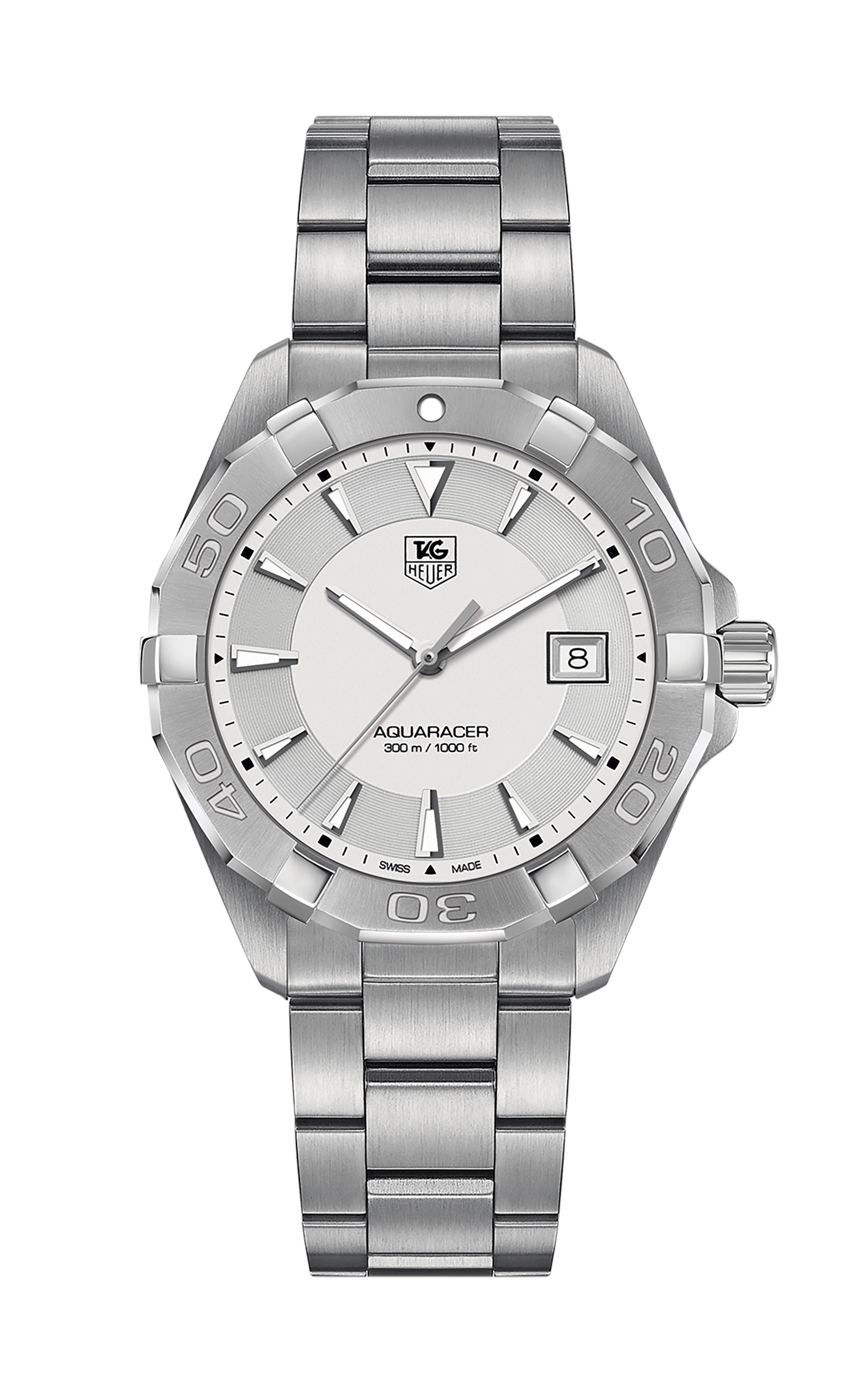 Tag Heuer Aquaracer White Dial Watch for Men - WAY2111.BA0928
