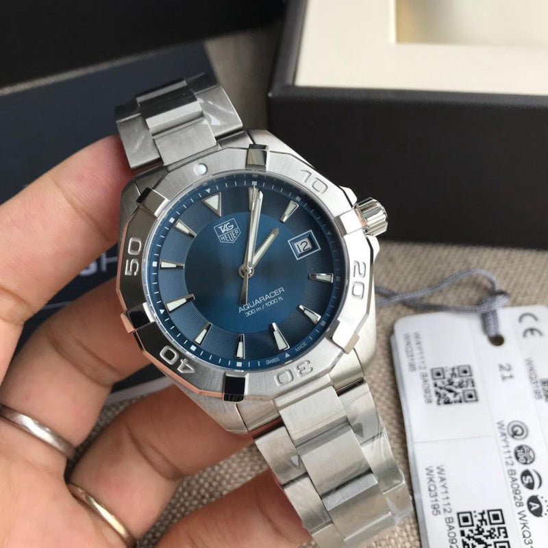 Shop Tag Heuer Aquaracer Blue Dial Watch for Men - WAY1112.BA0928 in USA