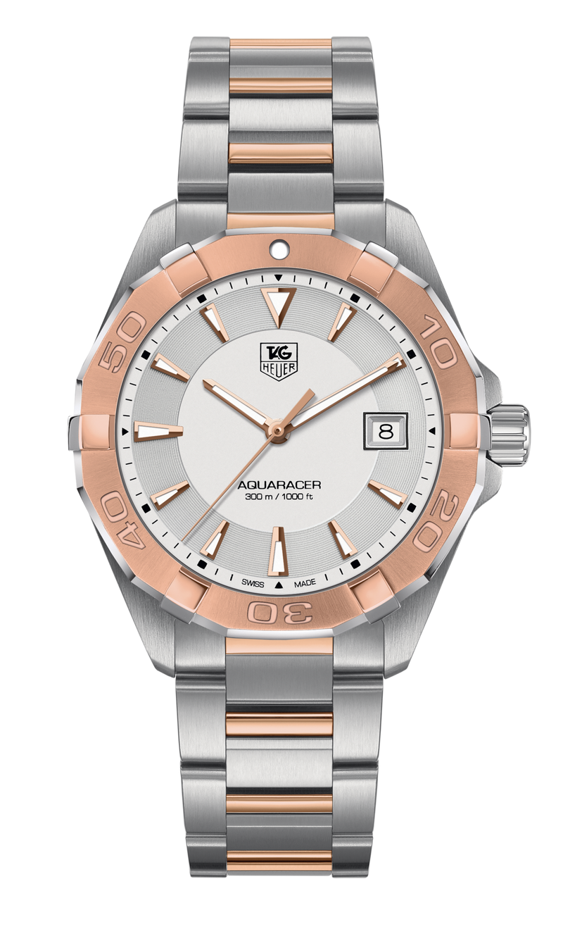 Tag Heuer Aquaracer Quartz White Dial Silver Strap Watch for Men - WAY1150.BD0911 Buy Now By Tag Heuer