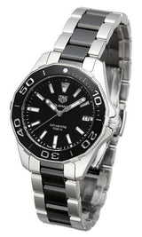 Tag Heuer Aquaracer Quartz Black Dial Two Tone Steel Strap Watch for Men - WAY131A.BA0913 Buy Now By Tag Heuer