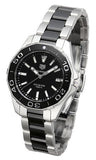 Tag Heuer Aquaracer Quartz Black Dial Two Tone Steel Strap Watch for Men - WAY131A.BA0913