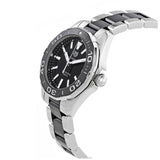 Tag Heuer Aquaracer Quartz Black Dial Two Tone Steel Strap Watch for Men - WAY131A.BA0913