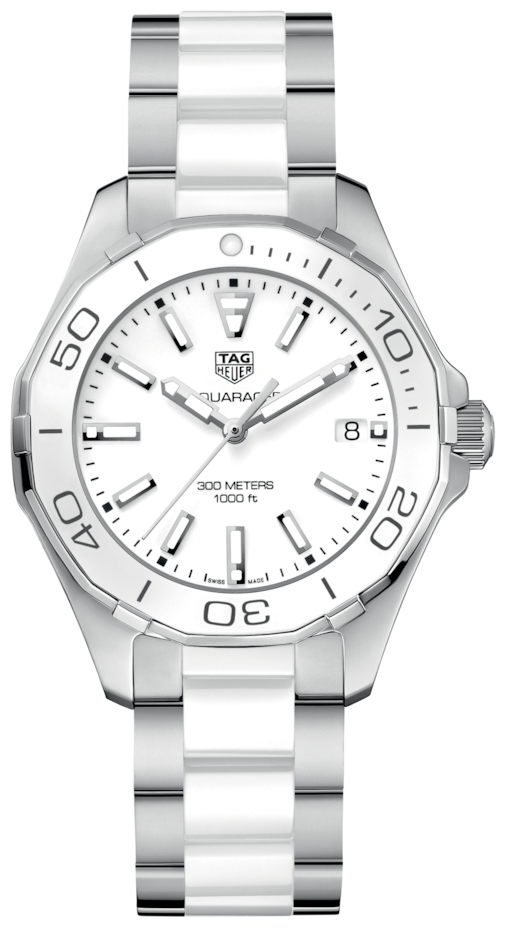 Shop Tag Heuer Aquaracer White Dial Watch for Women - WAY131B.BA0914 in USA