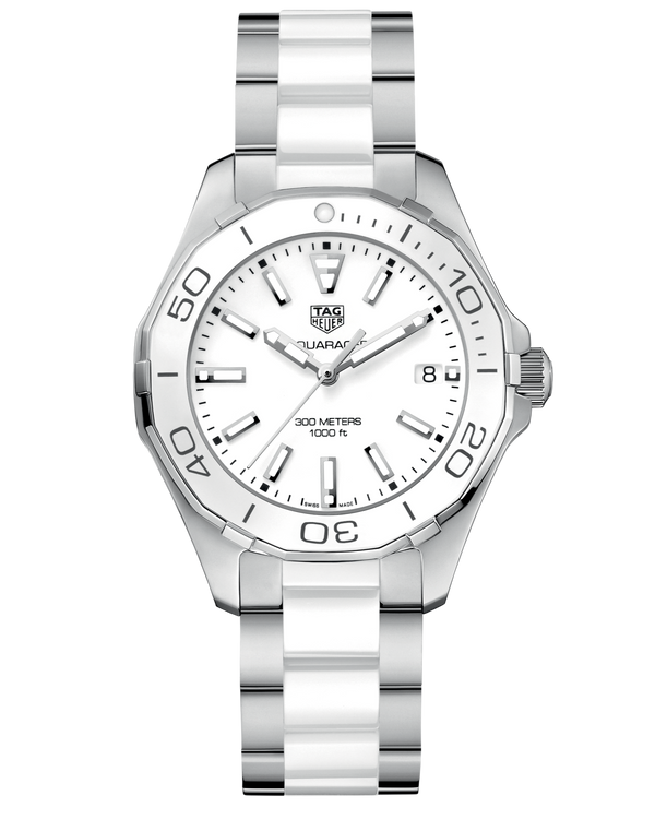 Shop Tag Heuer Aquaracer White Dial Watch for Women - WAY131B.BA0914 in USA