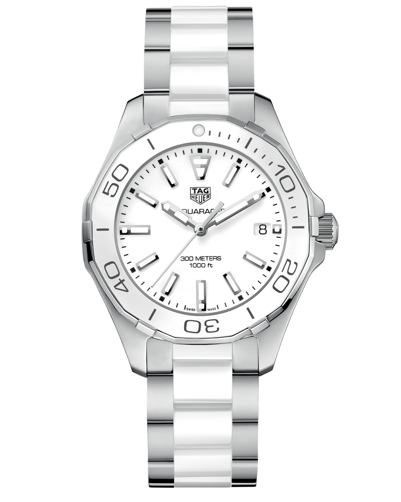 Shop Tag Heuer Aquaracer White Dial Watch for Women - WAY131B.BA0914 in USA