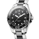 Tag Heuer Aquaracer Quartz Black Dial Two Tone Steel Strap Watch for Women - WAY131C.BA0913
