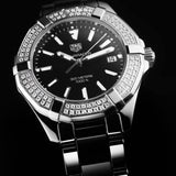 Tag Heuer Aquaracer Quartz Diamonds Black Dial Two Tone Steel Strap Watch for Men - WAY131E.BA0913 Buy Now By Tag Heuer