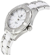 Shop Tag Heuer Aquaracer Diamonds White Dial Two Tone Steel Strap Watch for Women - WAY131F.BA0914 in USA