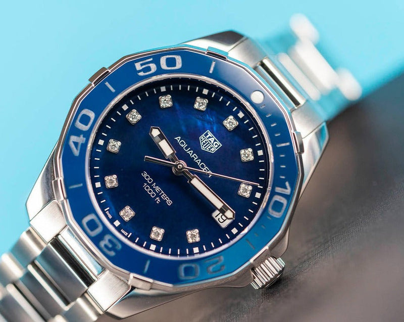 Tag Heuer Aquaracer 35mm Quartz Blue Dial Silver Steel Strap Watch for Women - WSY131L.BA0748 Buy Now By Tag Heuer