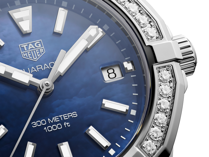 Tag Heuer Aquaracer Quartz Diamonds Blue Dial Blue Nylon Strap Watch for Women - WAY131N.FT6091 Buy Now By Tag Heuer