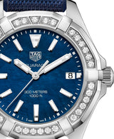 Tag Heuer Aquaracer Quartz Diamonds Blue Dial Blue Nylon Strap Watch for Women - WAY131N.FT6091 Buy Now By Tag Heuer