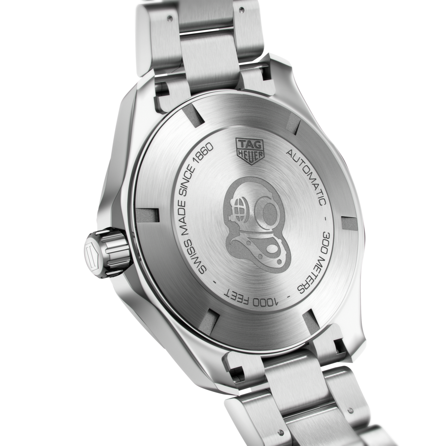 Tag Heuer Aquaracer Automatic Black Dial Silver Steel Strap Watch for Men - WAY2010.BA0927