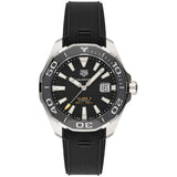 Shop Tag Heuer Aquaracer Calibre 5 Automatic Black Dial Black Rubber Strap Watch for Men - WAY201A.FT6142 in USA