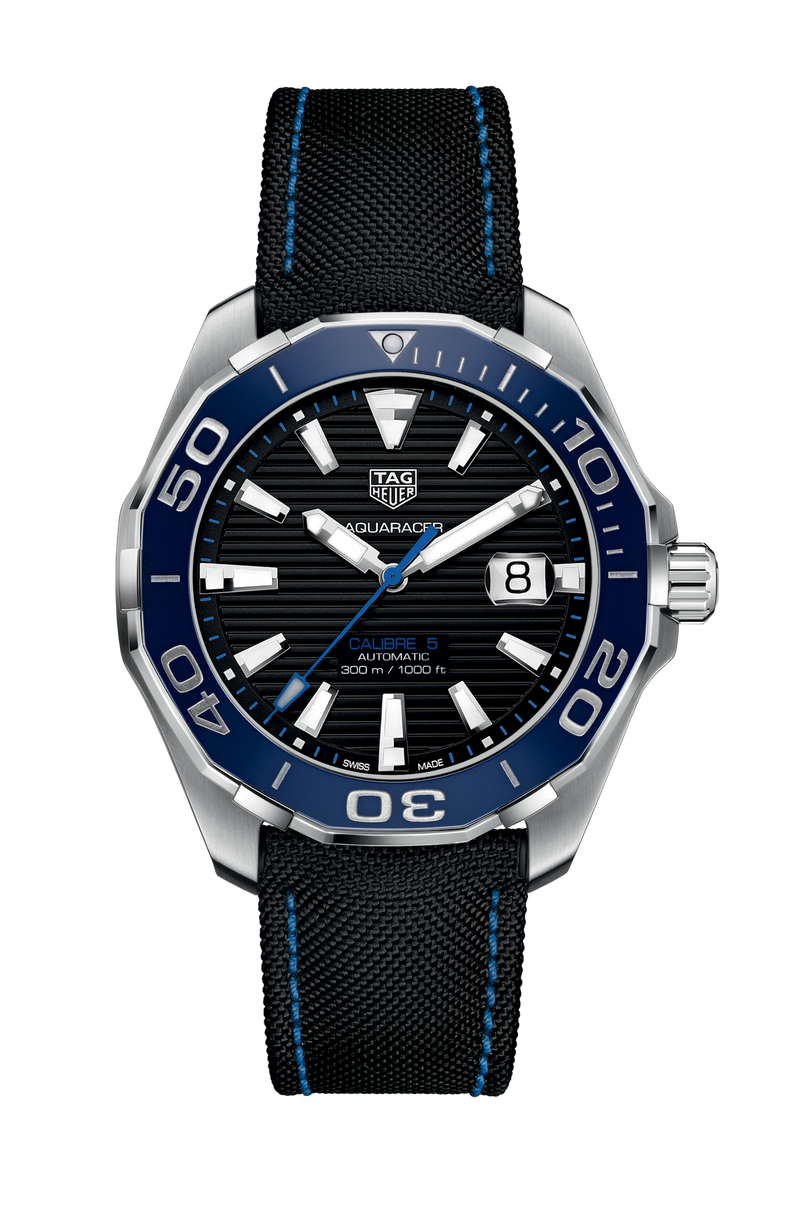 Shop Tag Heuer Aquaracer Black Dial Watch for Men - WAY201C.FC6395 in USA
