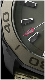 Tag Heuer Aquaracer Automatic Green Dial Khakhi Green Nylon Strap Watch for Men - WAY208E.FC8222 Buy Now By Tag Heuer