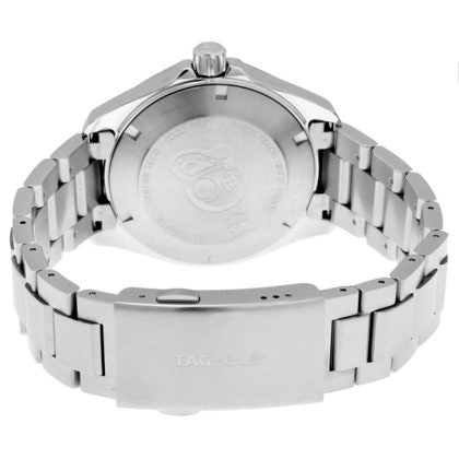 Tag Heuer Aquaracer Quartz Black Dial Silver Steel Strap Watch for Men - WAY101A.BA0746 Buy Now By Tag Heuer