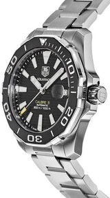 Tag Heuer Aquaracer Automatic Black Dial Silver Steel Strap Watch for Men - WAY211A.BA0928 Buy Now By Tag Heuer