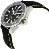 Tag Heuer Aquaracer Calibre 5 Automatic Black Dial Black Nylon Strap Watch for Men - WAY211A.FC6362