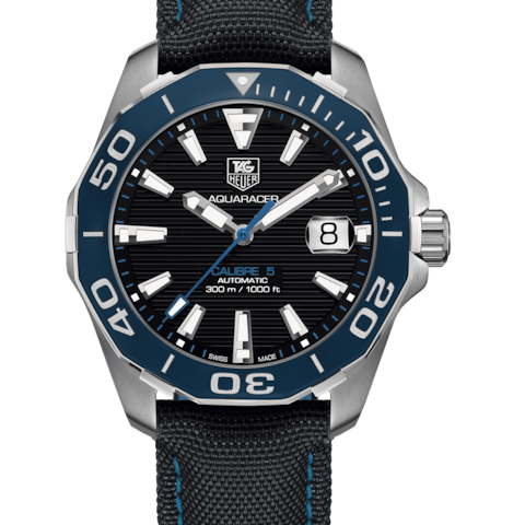 Shop Tag Heuer Aquaracer Blue Dial Watch for Men - WAY211B.FC6363 in USA