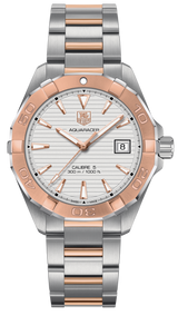 Tag Heuer Aquaracer Calibre 5 Automatic White Dial Two Tone Steel Strap Watch for Men - WAY2150.BD0911 Buy Now By Tag Heuer
