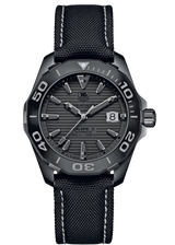 Tag Heuer Aquaracer 300 Swiss Limited Edition Black Dial Black Nylon Strap Watch for Men - WAY218B.FC6364 Buy Now By Tag Heuer