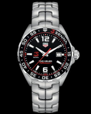 Shop Tag Heuer Formula 1 Senna Limited Edition Black Dial Silver Steel Strap Watch for Men - WAZ1012.BA0883 in USA