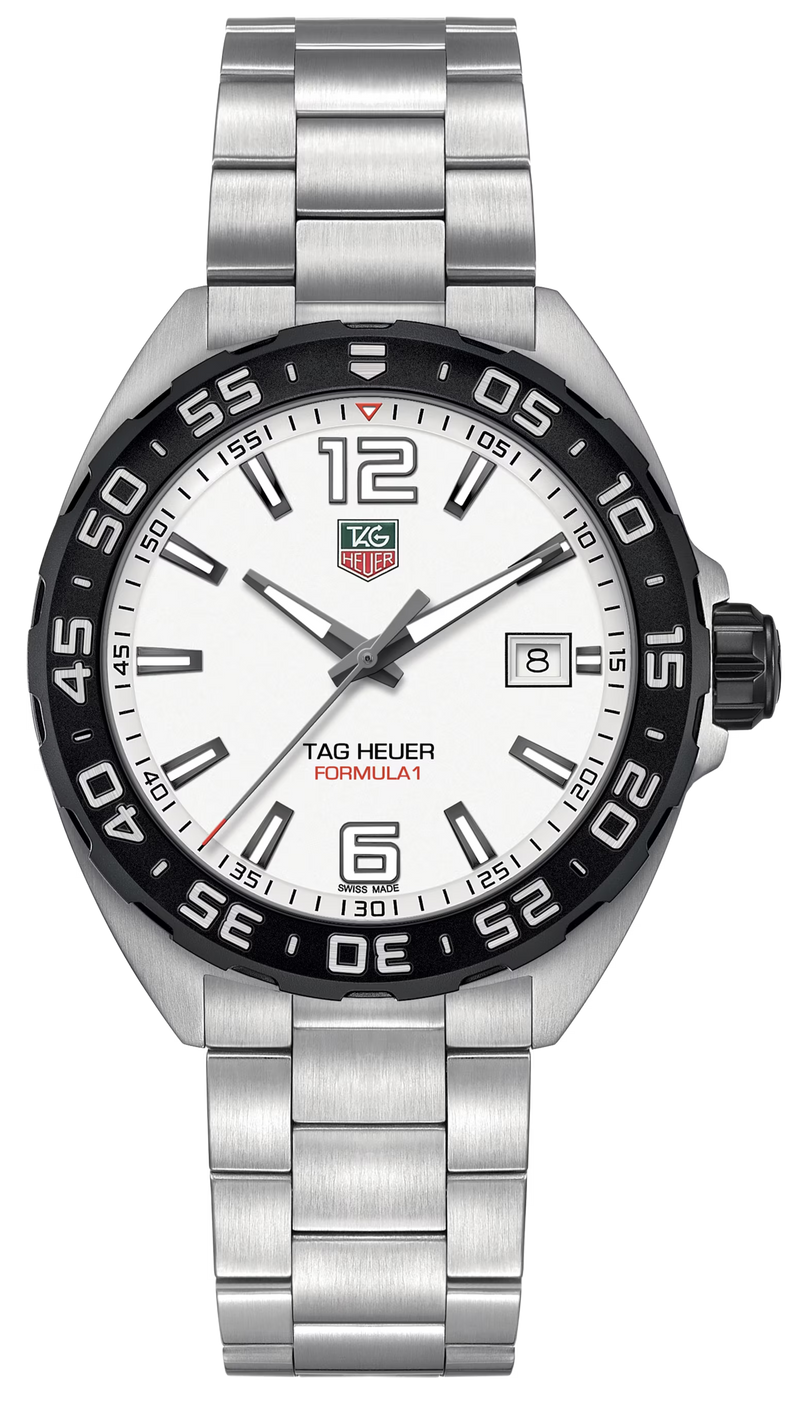 Tag Heuer Formula 1 White Dial Silver Steel Strap Watch for Men - WAZ1111.BA0875 Buy Now By Tag Heuer